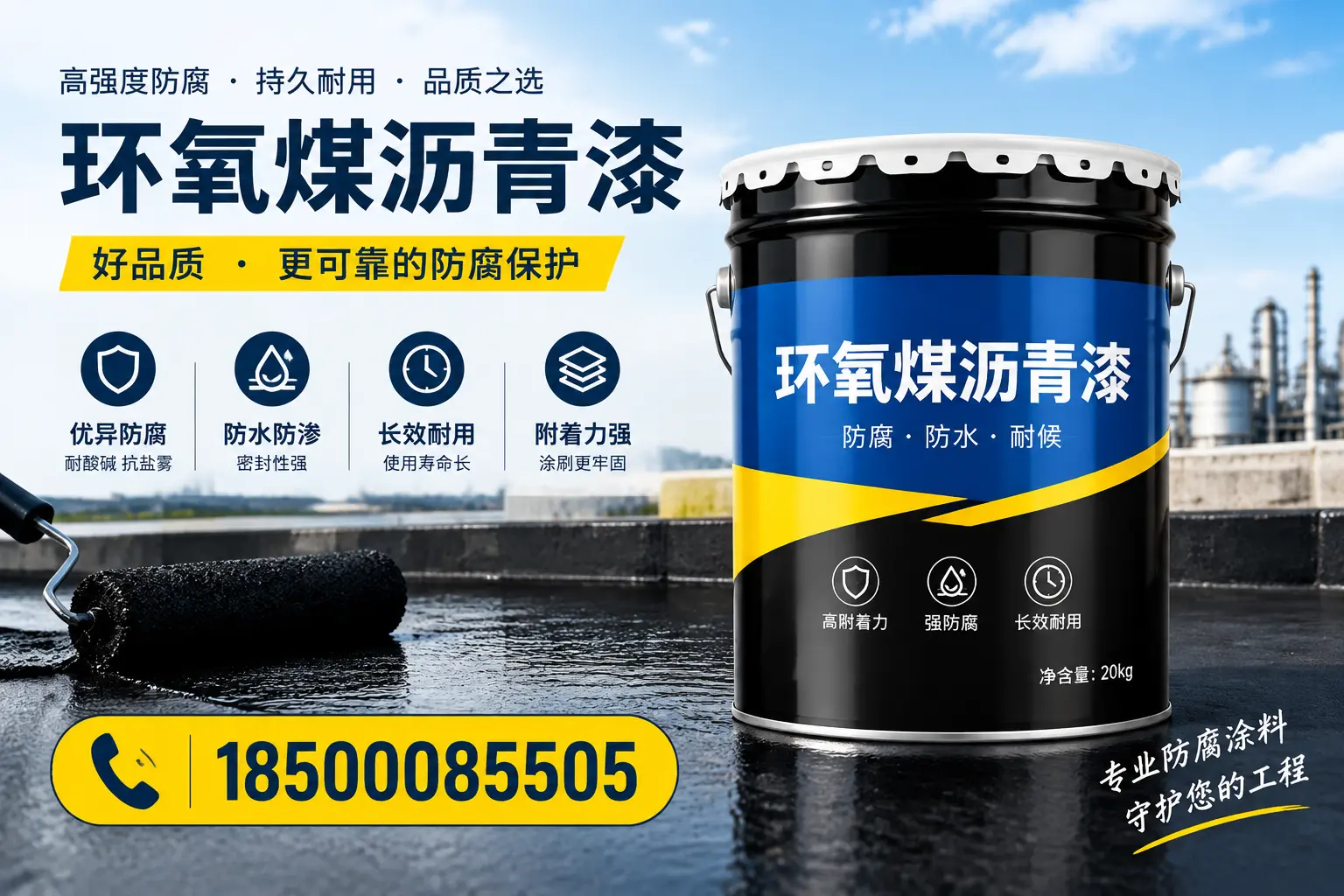 选择环氧煤沥青漆的五大理由，北屯客户必知